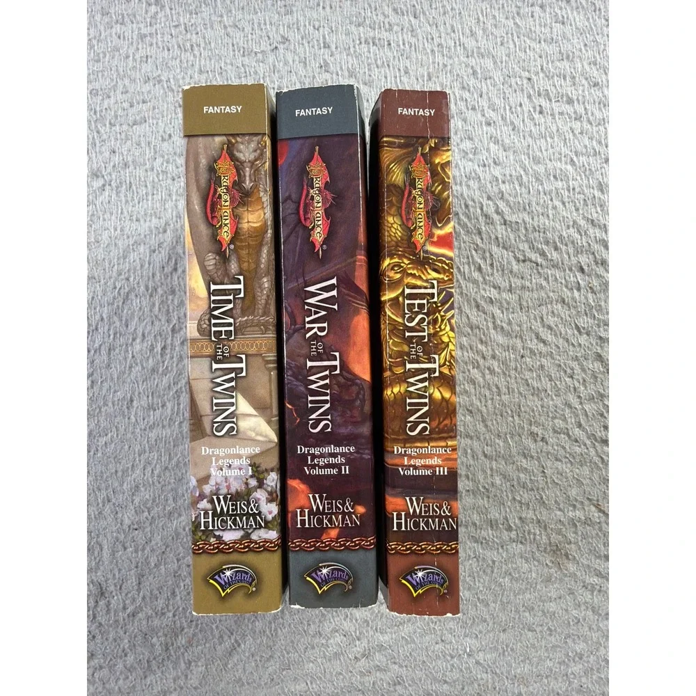 Dragonlance Legends Twins Trilogy Margaret Weis Tracy Hickman Paperback Set 1-3